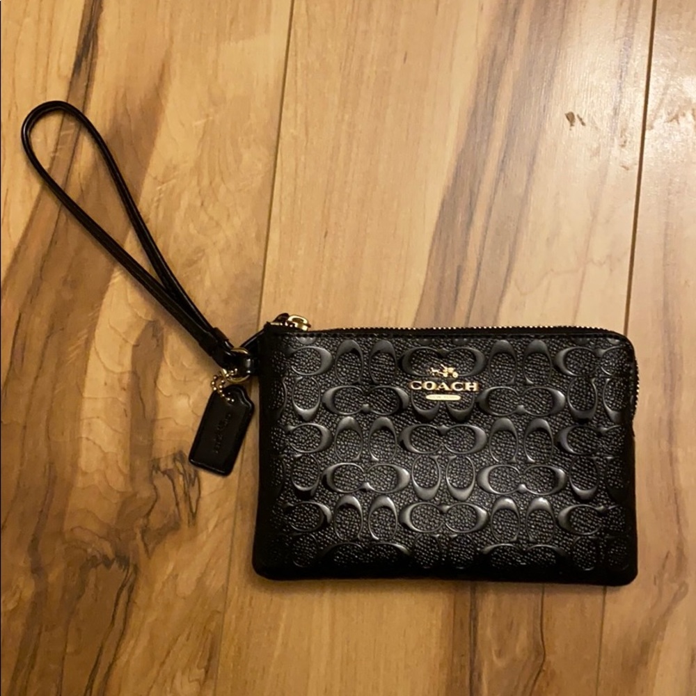 Black Coach Wristlet